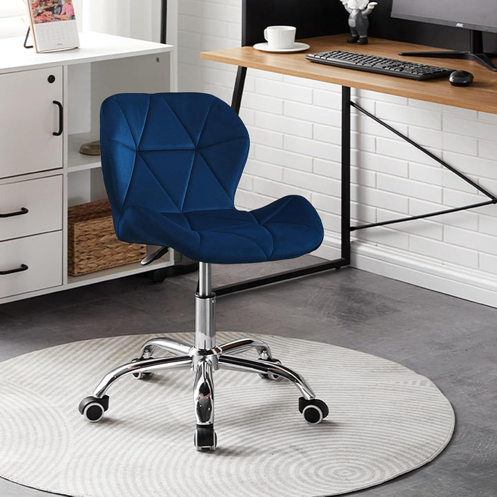 TUKAILAI Bürostuhl Ergonomisch aus Samt, Verstellbar Schreibtischstuhl Drehstuhl mit Höhenverstellba