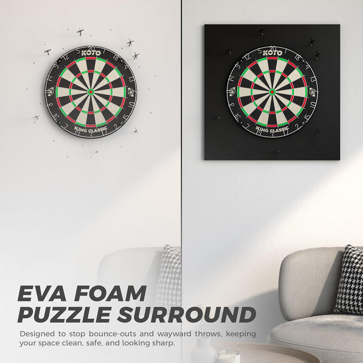 KOTO - 4pcs. Dart Surround, langlebige Dart wandschutz, verhindert Schäden, Eva 4PCS Quadrat Schwarz