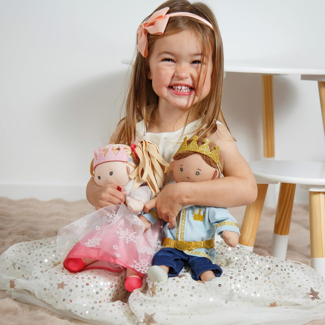 Heless 2685 - Puppenoutfit Prinz Luka in Blau und Gold, mit Krone und Plüsch-Kragen, für Puppen der