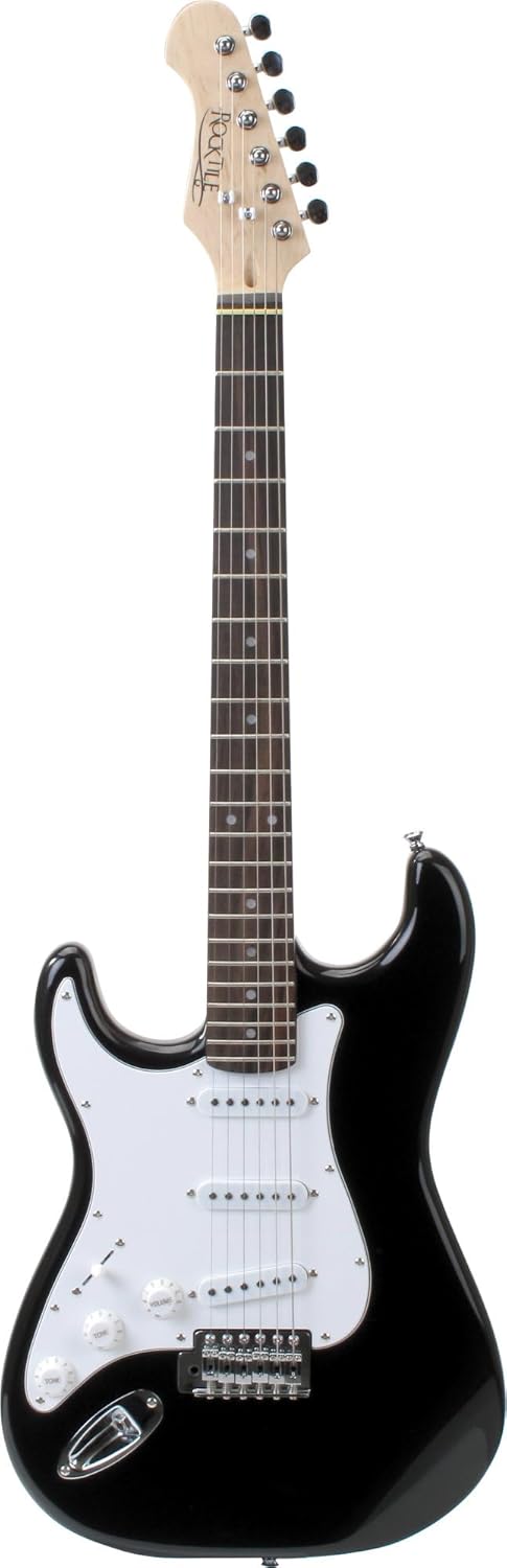 Rocktile Pro ST3-BK/RW-L Linkshänder (Lefty) E-Gitarre Black