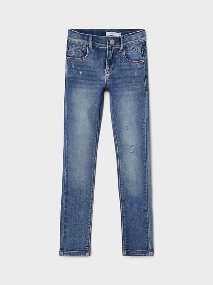 NAME IT Girl Jeans Skinny Fit 164 Medium Blue Denim, 164 Medium Blue Denim