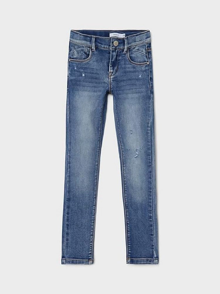 NAME IT Girl Jeans Skinny Fit 164 Medium Blue Denim, 164 Medium Blue Denim
