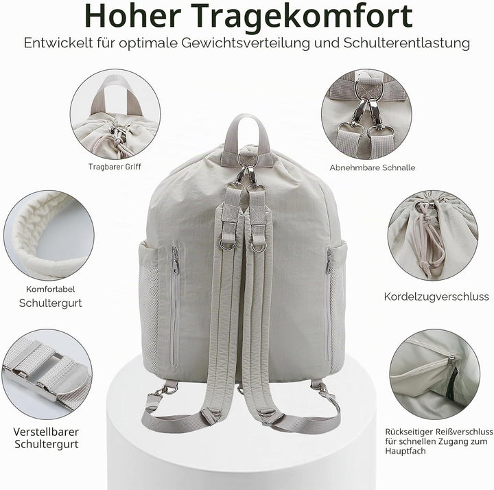 Gross Turnbeutel Kordelzug, Wasserdicht Nylon Sportbeutel Gym Bag, Sportrucksack Mit Innentasche/Aus