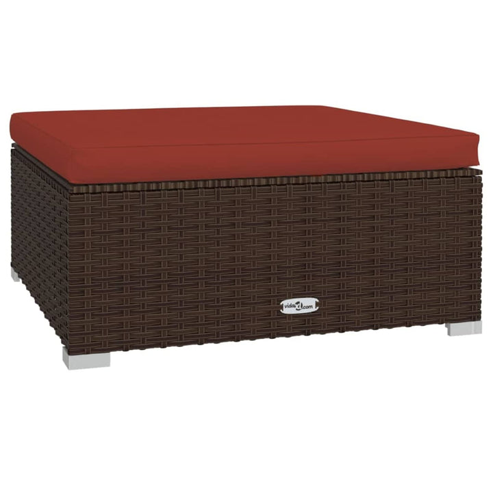 Tidyard Polyrattan Sitzhocker Hocker Rattan Gartenmöbel Fussbank Gartenhocker Gartenstuhl Rattanstuh