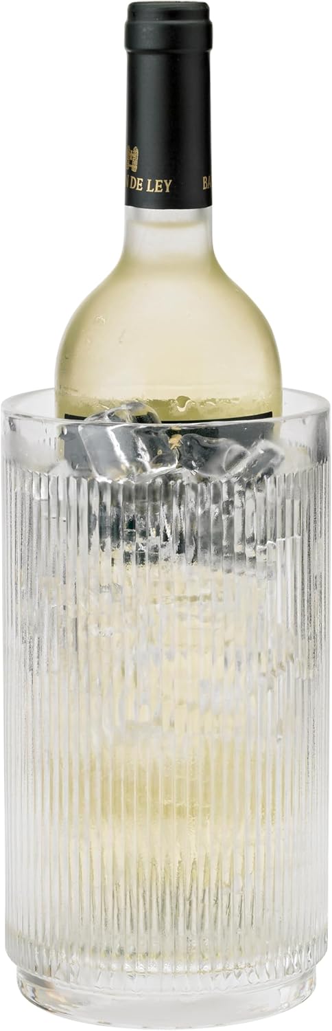 Stelton Pilastro geriffelter Weinkühler aus Glas - Gefrierschrankfest - Spülmaschinenfest - Dänische