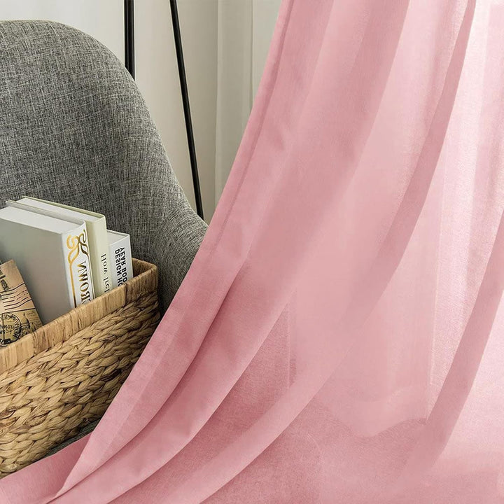 TOPICK Voile Vorhang Mit Ösen Sheer Vorhänge Transparent Gardine Gaze Paarig Ösenschals für Wohnzimm
