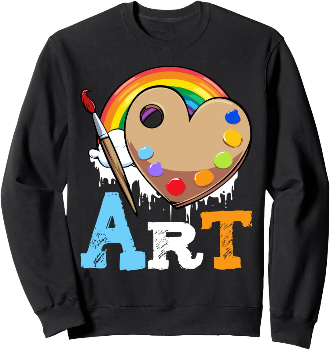 I Love Art Kunst Maler Künstler Kunstlehrer Student Geschenk Sweatshirt