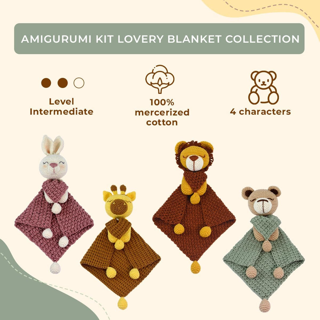 CÍRCULO Circulo Amigurumi Häkelset - Lovey Blanket - Alles inklusive, einfache Anleitung - Häkelset