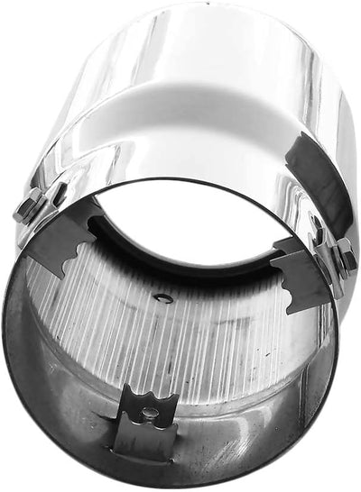 Auspuffblende Endrohr Auspuff Universell Schalldampf Edelstahl Rund bis 83mm Chrom AutoHobby