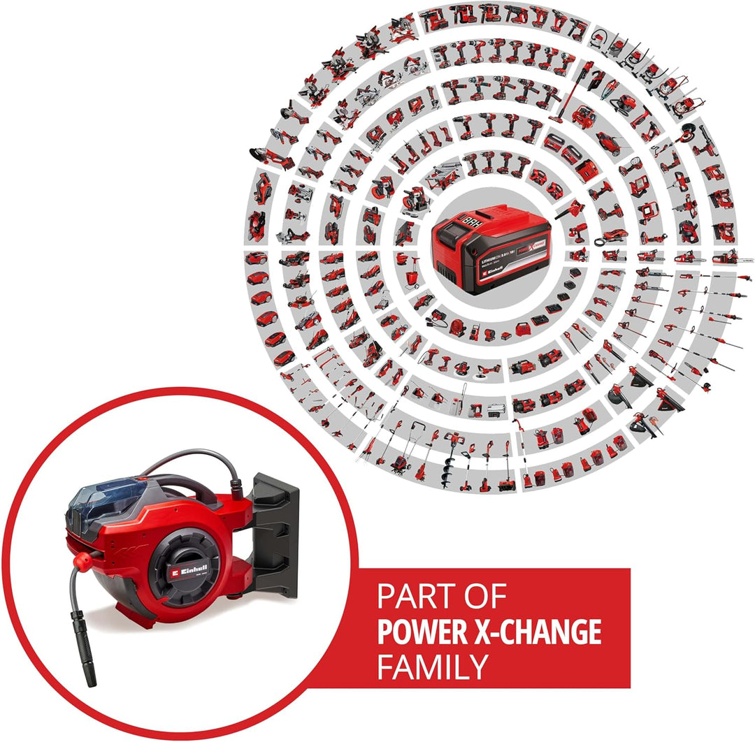 Einhell Akku-Schlauchtrommel GE-HR 18/30 Li-Solo Power X-Change (18 V, automatische Schlauchaufwickl