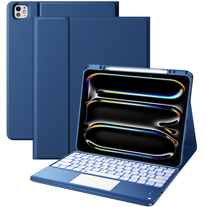 Vobafe Hülle mit Tastatur für iPad Pro 13 Zoll M5/M4 (2025/2024), Multi-Touch Trackpad Hochwertige P