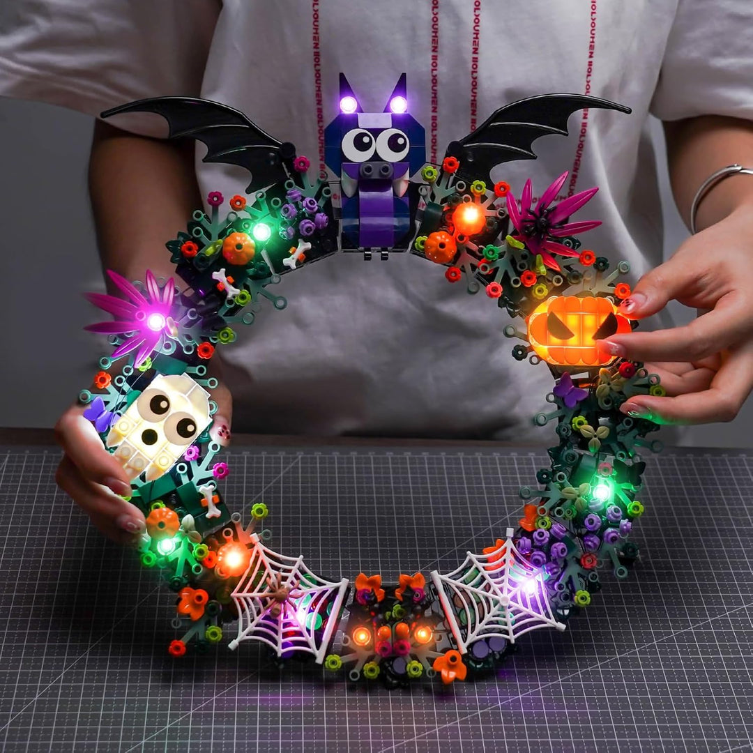 BrickBling Licht-Kit Kompatibel mit Lego Halloween Wreath 40825 (Kein Modell), Dekorationsbeleuchtun