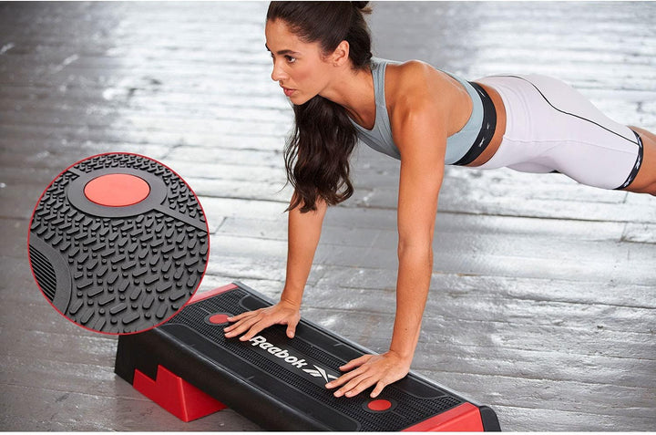 Reebok Fitness Mehrzweck-Schrittplattform für Aerobic, Krafttraining, für HIIT, Cardio, und allgemei