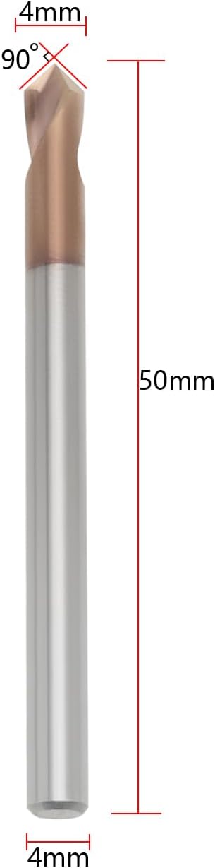 2 Stück 4mm Griff Abgeschrägter Fräser V Nut 90 Grad Fräser mit TiSiN Beschichtung Fräser aus Hartle