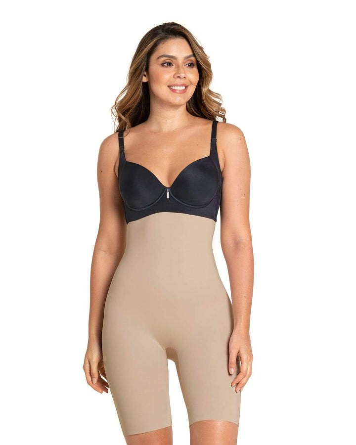 Leonisa Hochtaillierte Miederhose strafft Bauch und Taille XL Beige, XL Beige