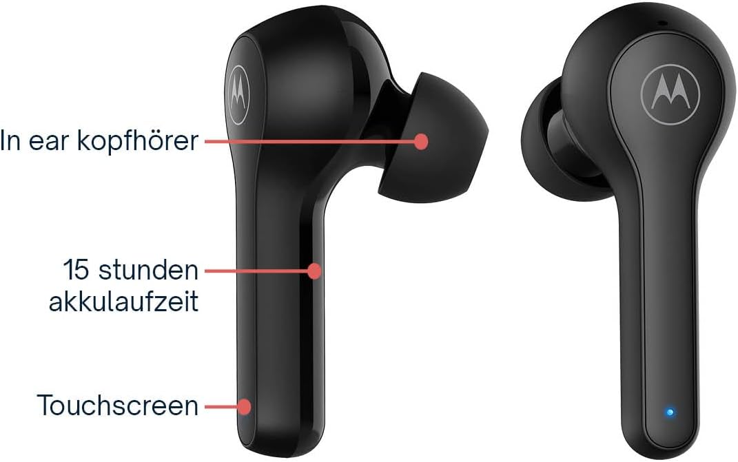 Motorola Sound Moto Buds 085 - Kabellose Ohrhörer In-Ear-Kopfhörer - 15 Stunden Betriebszeit - Kompa