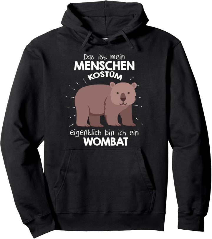 Mein Menschen Kostüm Bin ich ein Wombat, Halloween Outfit Pullover Hoodie