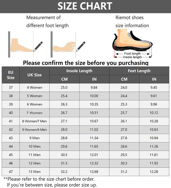 riemot Wanderschuhe Damen Herren Wasserdicht Trekkingschuhe Slip-on Leicht Rutschfest Outdoorschuhe