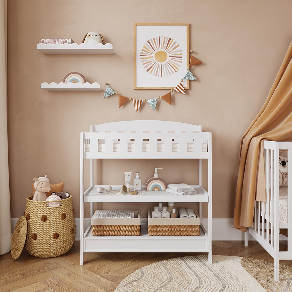 Vicco Wickeltisch Nesty, Weiss, 89 x 99.5 cm, als Aufsatz für Standard-Kommoden verwendbar
