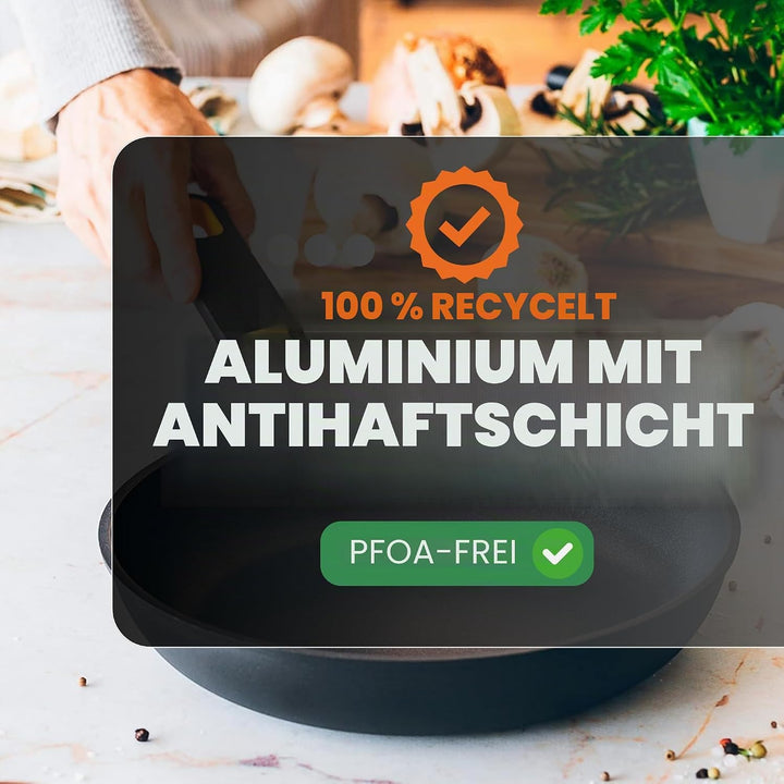 BRA Daily Pro Bratpfanne aus Aluminiumguss, 28 cm, volle Induktion, dreischichtiger Antihaftbeschich