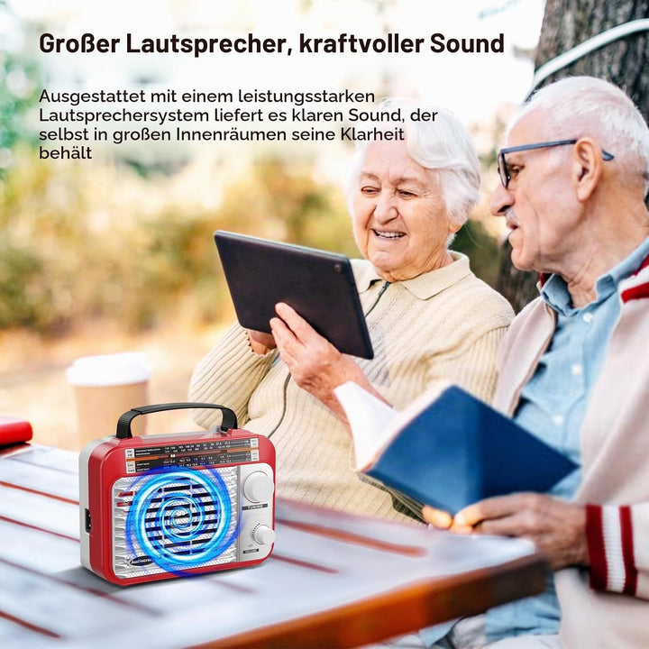 Multiband AM/FM/SW1-2 Radio Transistorradio AC oder batteriebetrieben mit bestem Empfang Grosser Lau