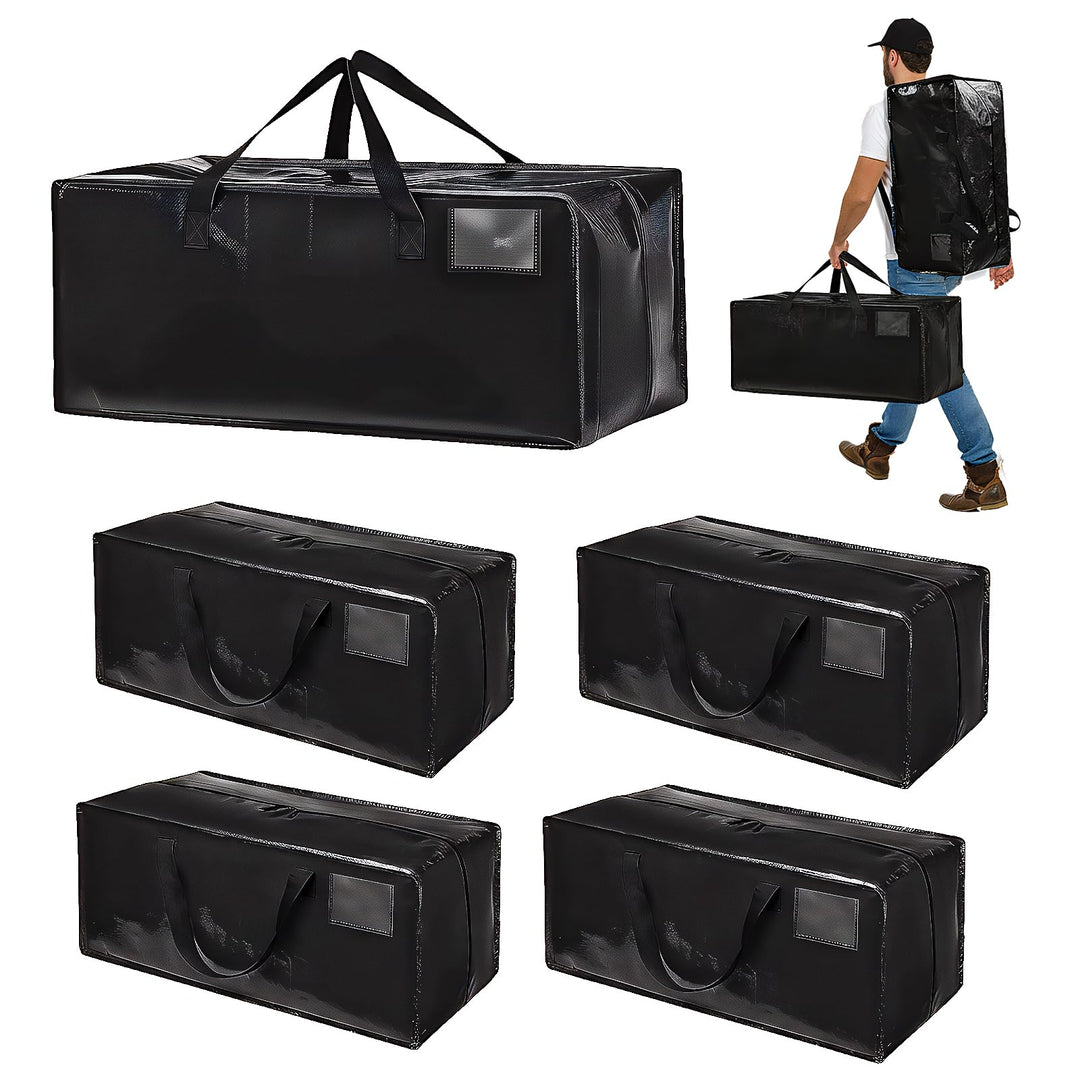 Grosse Aufbewahrungstasche 90L, Heavy-Duty Umzugstaschen mit Rucksackgurten und Griffee, Robuste Was