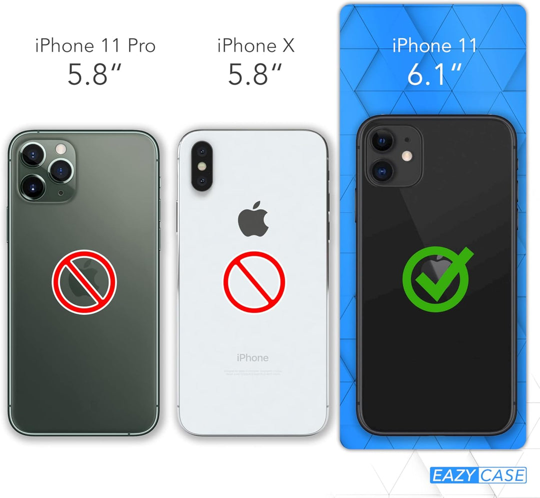 EAZY CASE Handykette kompatibel mit iPhone 11 Handyhülle mit Metall Umhängeband und Ersatz Kordel sc