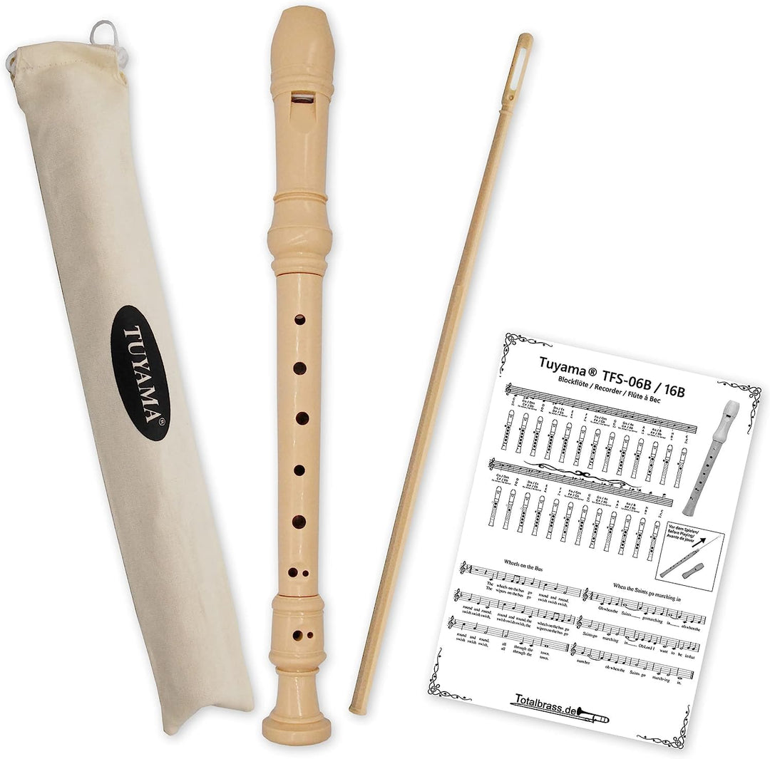 Starter-Bundle: Tuyama Spranblockflöte TFS- 06B + Blockflötenbox Band 1 - Acanthus Verlag ACM 254 -