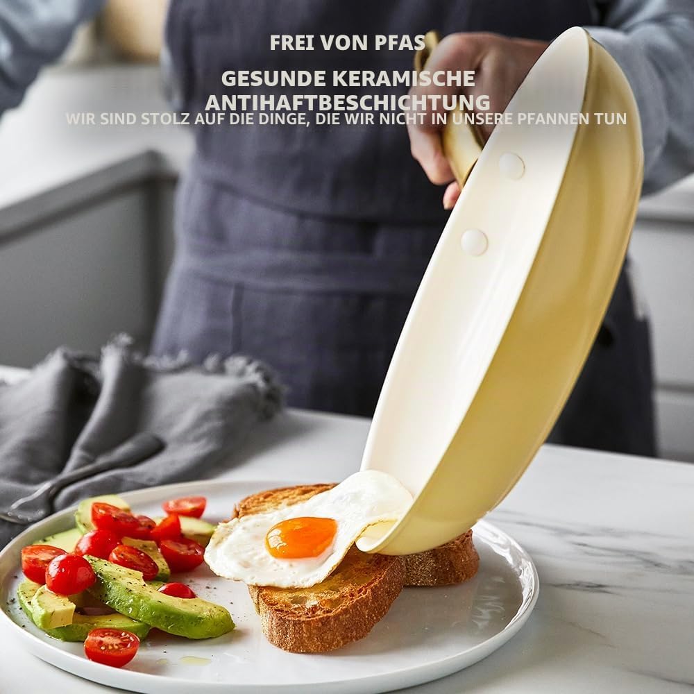 GreenPan Reserve Harteloxiertes Gesundes Keramische Antihaft-Kochgeschirr Set,10 Teile,Inklusive Bra