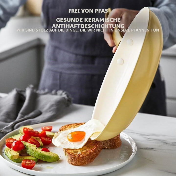 GreenPan Reserve Harteloxiertes Gesundes Keramische Antihaft-Kochgeschirr Set,10 Teile,Inklusive Bra