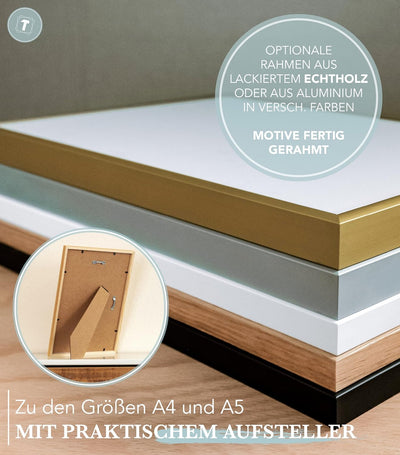 Papierschmiede® Mood Poster Set Yoga, Bilder Set mit Rahmen (Farbe wählbar) Wohnzimmer Deko Modern,