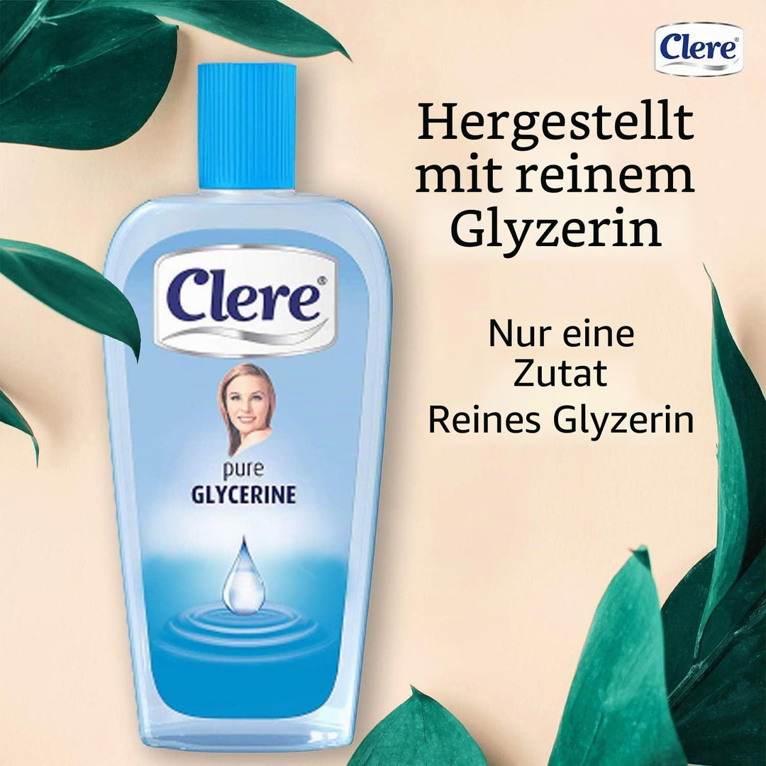 Clere BP Pure Glycerin for Versatile Skin Care, Softening and Moisturizing (Pack of 2, 200ml) Unparf