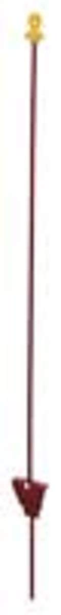 Weidezaunpfahl Metall rund 105cm x 8mm mit Kopfisolator Doppelring Federstahlpfahl (10er Pack)