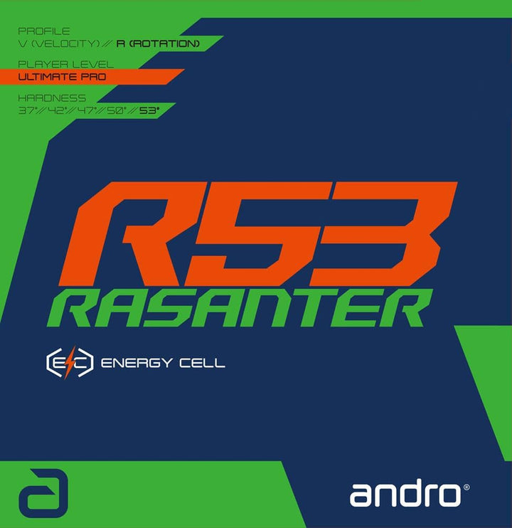 ANDRO Belag Rasanter R 53 Rot 1,7 mm, Rot 1,7 mm