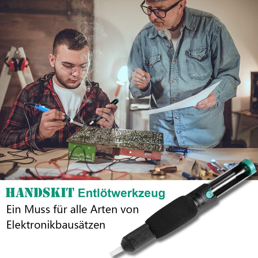 Lötkolben Set, HANDSKIT lötkolben 12in1 Lötset【Neuste Version】60W Digitale Lötstation Temperatur 220
