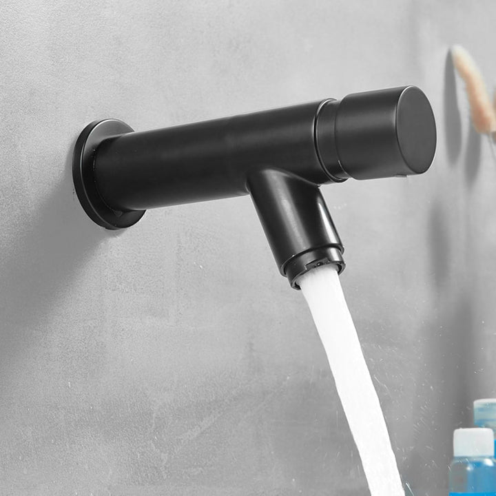 Waschtischarmatur Kaltwasser Schwarz Wasserhahn Wandmontage Bad ''Switch'' Kaltwasserarmatur Einzell