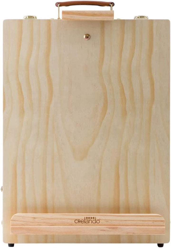 CRELANDO Tischstaffelei im Koffer 51tlg. Staffelei Acrylfarbe Leinwand