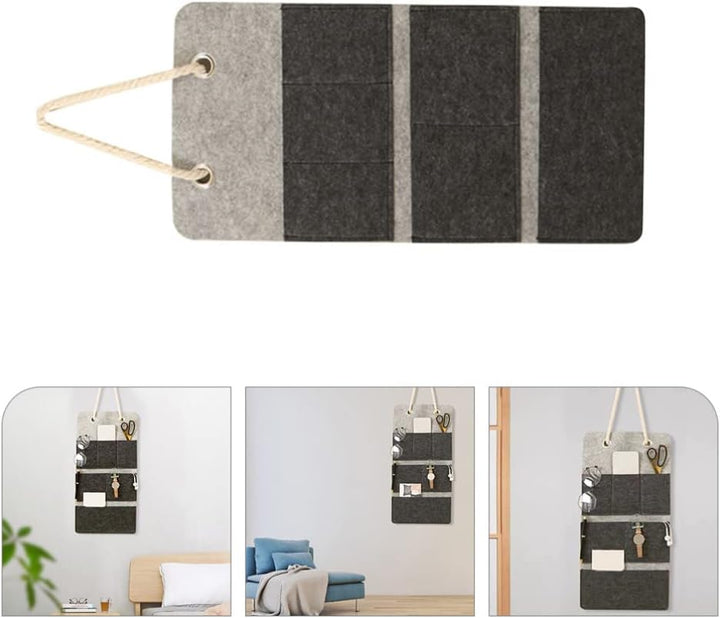 Toddmomy Wandbehang Aufbewahrungstasche Filz Wandbehang Organizer Korb Mit Mehreren Taschen Stoff Üb