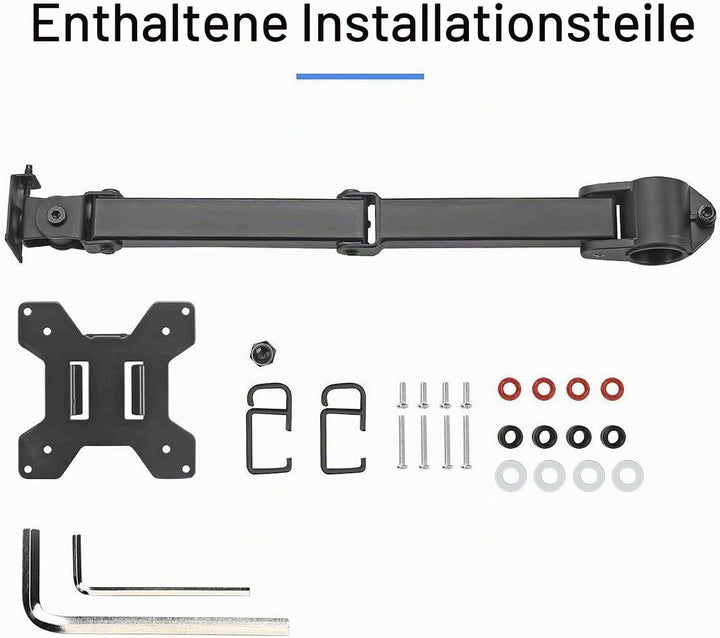 Suptek Single Swivel Arm und VESA Plat für alle Monitorständer MD6DB, Schwarz