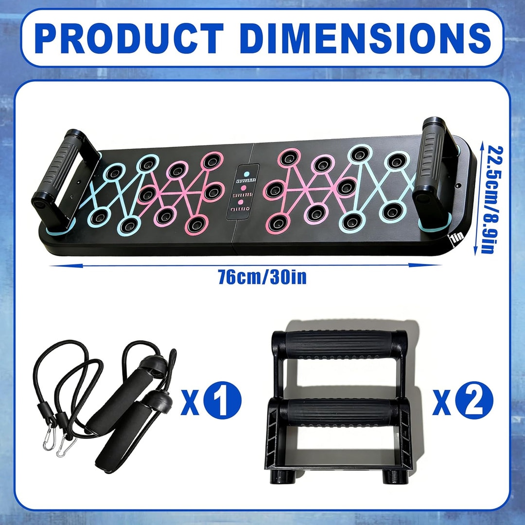 Premium Liegestützbrett Set 2025 – Innovatives 12-in-1 Push Up Board,Liegestütze Brett Faltbares mit