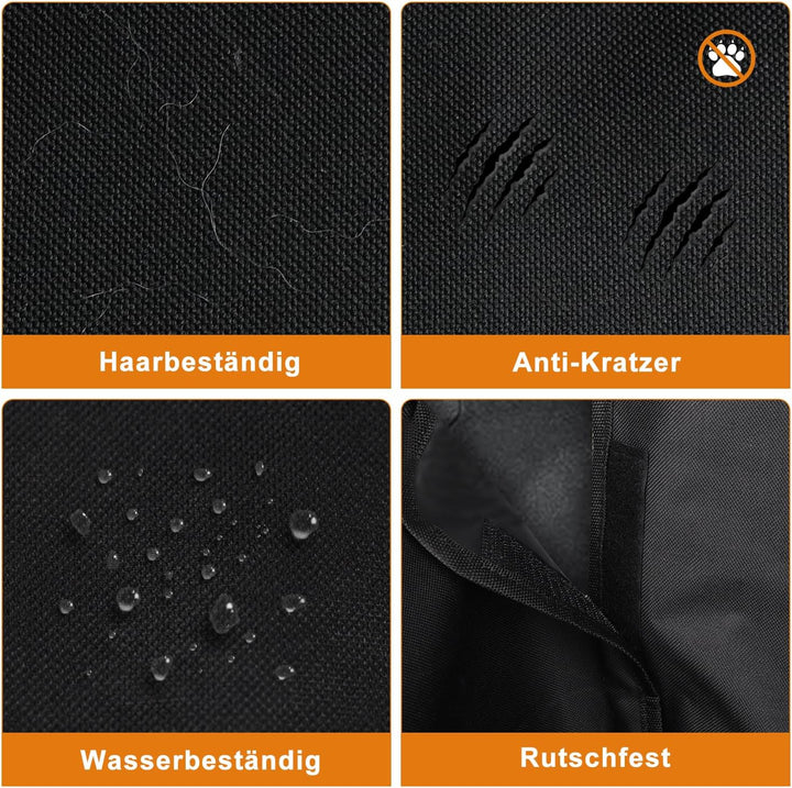 Alfheim Kofferraumschutz Hund - wasserabweisend & pflegeleicht - Universal Ideale Autodecke - Schwar