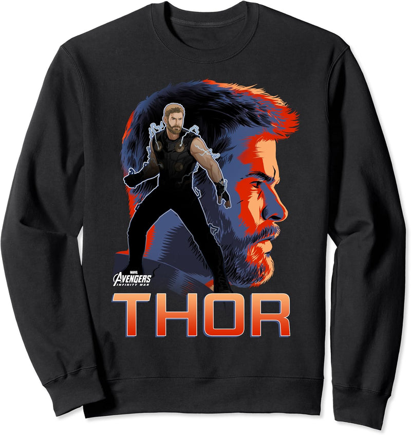 Marvel Infinity War Thor Big Head Profile Sweatshirt