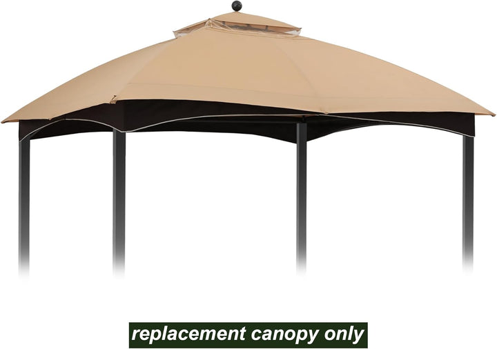 ABCCANOPY Ersatz-Ober- und Stangenabdeckungen für #GF-12S004B-1 Polyester New Beige, Polyester New B