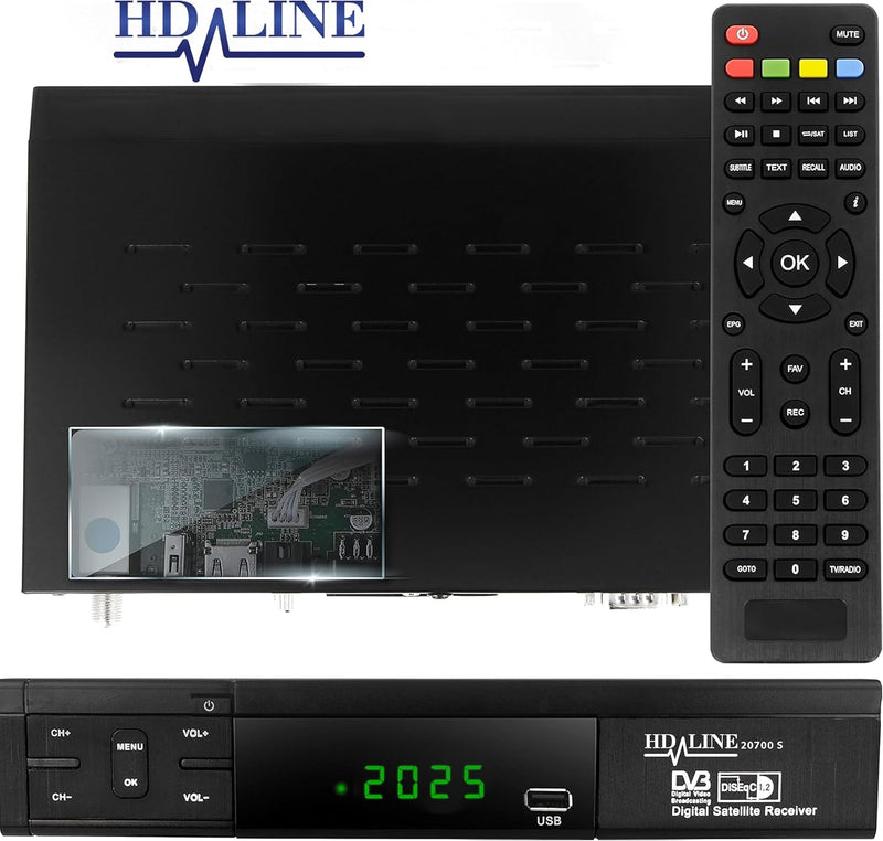 Echosat HDMI SCART HD Receiver Satellit DVB S2 HD Receiver für SAT Digitaler Satelliten SAT Receiver