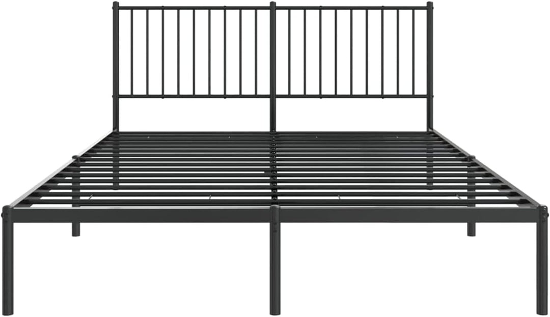 Tidyard Bettgestell mit Kopfteil Metallbett Gästebett Doppelbett/Einzelbett Bett Bettrahmen Schlafzi