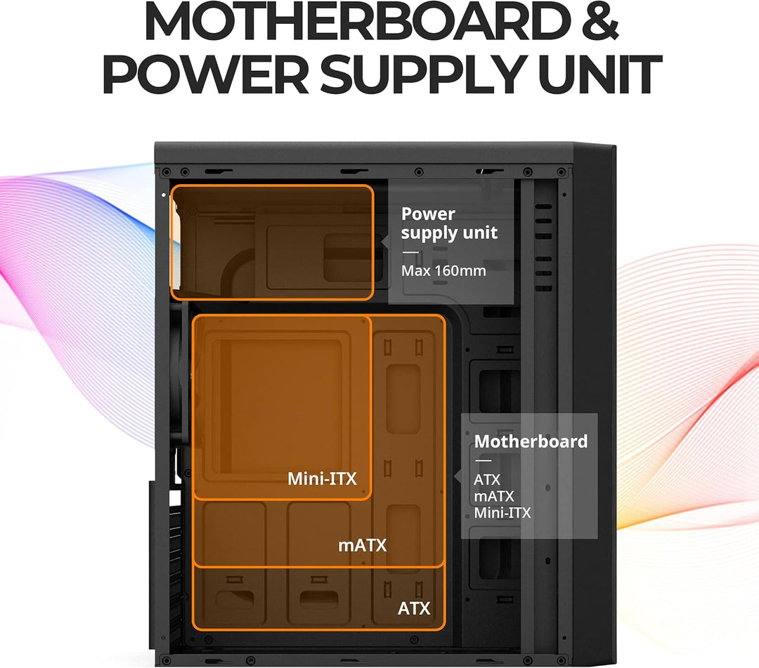 Zalman T6 Midi-Tower ATX Computer Tower, Gut Gelüftet bei Gutem Airflow, PC Full Tower mit Vorinstal