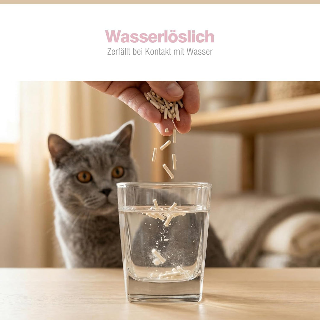 PORTENTUM Tofu Katzenstreu Klumpstreu 24 L staubfrei – cat Litter mit Geruchskontrolle und einfacher