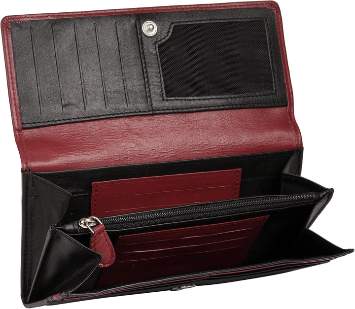 bruno banani Geldbörse Echt Leder Damen | elegante Geldbörse, 19 Kartenfächer, RFID-Schutz, Münz- un