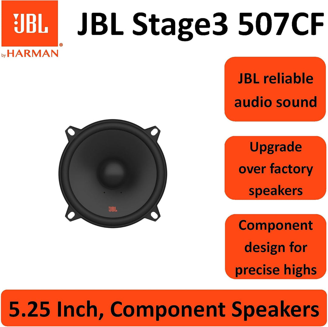 JBL Lautsprecher Auto Stage3 507CF - 135 Watt 2-Wege Komponenten Autolautsprecher Boxen Set von Harm