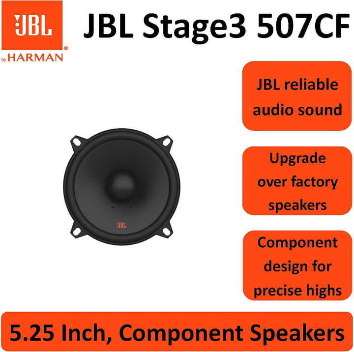JBL Lautsprecher Auto Stage3 507CF - 135 Watt 2-Wege Komponenten Autolautsprecher Boxen Set von Harm